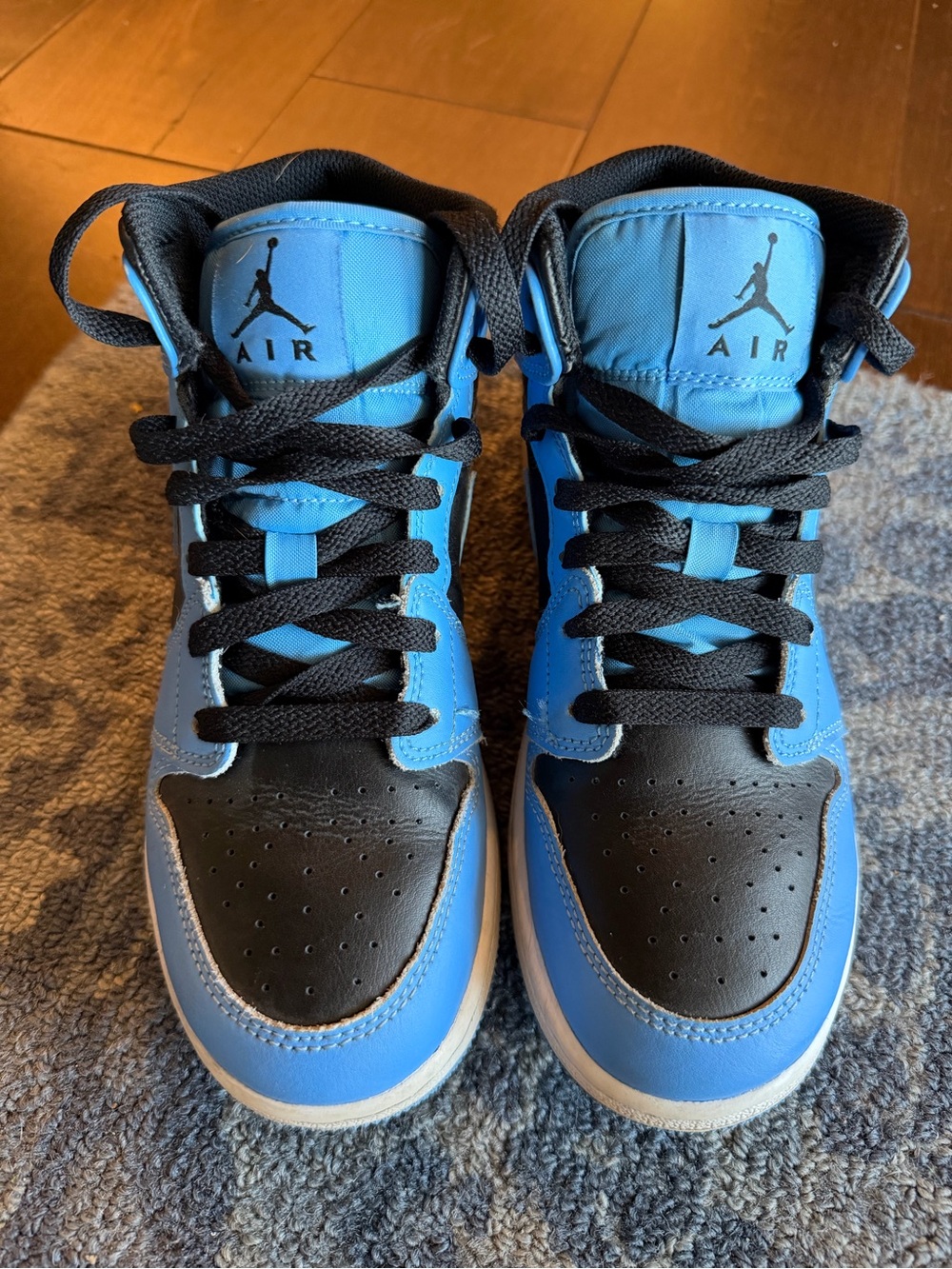 Jordan Kids High-Top Sneakers in Blue and Black